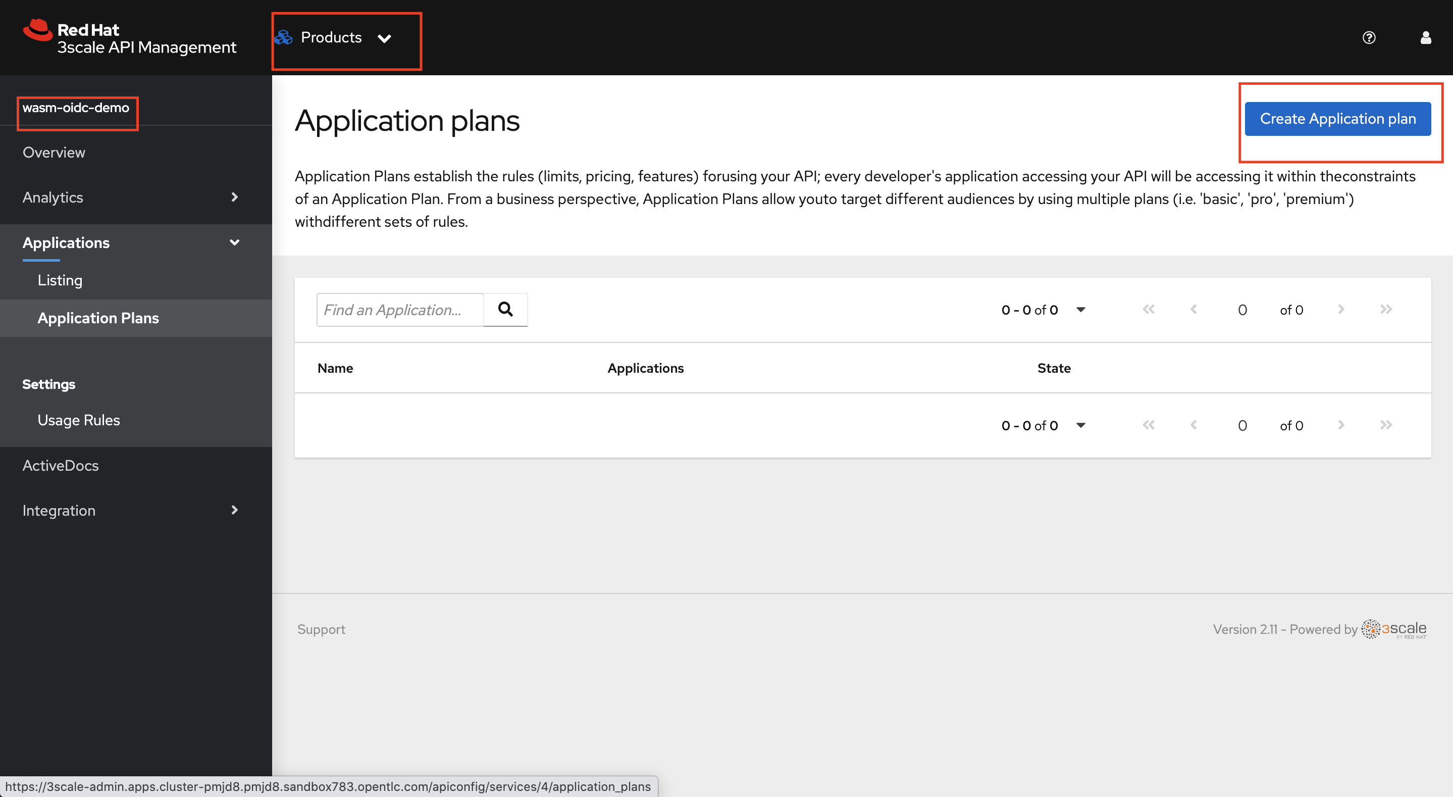 oidc create app plan